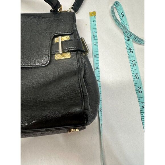 Michael Kors Ava Black Leather Handbag Crossbody Gold Hardware - Picture 6 of 9